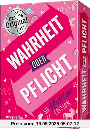 Wahrheit oder Pflicht – Die Mädchenedition: | Das Original. Der Klassiker unter den Partyspielen. Das perfekte Geschenk für Geburtstag, Weihnachten und Schulanfang. Ab 12 Jahren Wahrheit oder Pflicht – Die Mädchenedition: | Das Original. Der Klassiker unter den Partyspielen. Das perfekte Geschenk für Geburtstag, Weihnachten und Schulanfang. Ab 12 Jahren