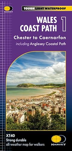Wales Coast Path 1: Chester to Caernarfon including Anglesey Coastal Path (XT40) von Harvey Maps
