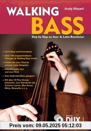 Walking Bass: Step by Step zu Jazz- & Latin-Basslinien