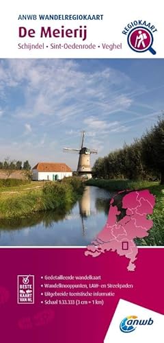 Wandelregiokaart De Meierij (Schijndel - Sint Oedenrode - Veghel) (ANWB Wandelregiokaart) von ANWB