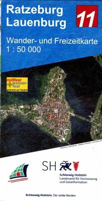Wander- und Freizeitkarte Ratzeburg - Lauenburg von LVA Schleswig-Holstein / Landesamt für Vermessung und Geoinformation SH