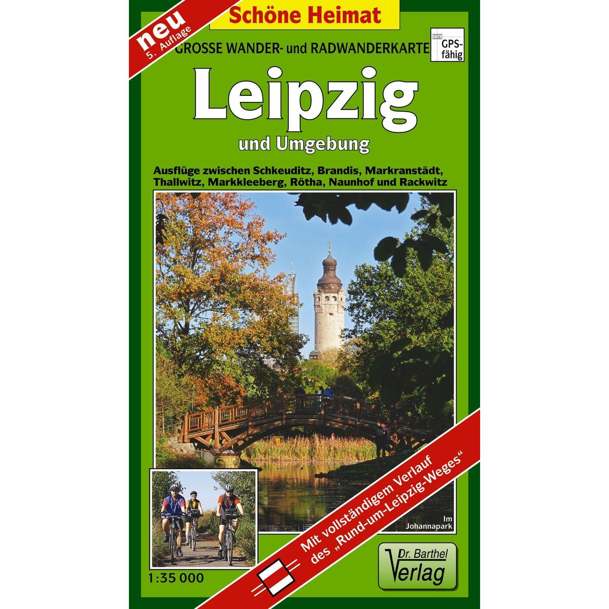 Wander- und Radwanderkarte Leipzig und Umgebung 1 : 35 000 Wander- und Radwanderkarte Leipzig und Umgebung 1 : 35 000 von Barthel Dr.