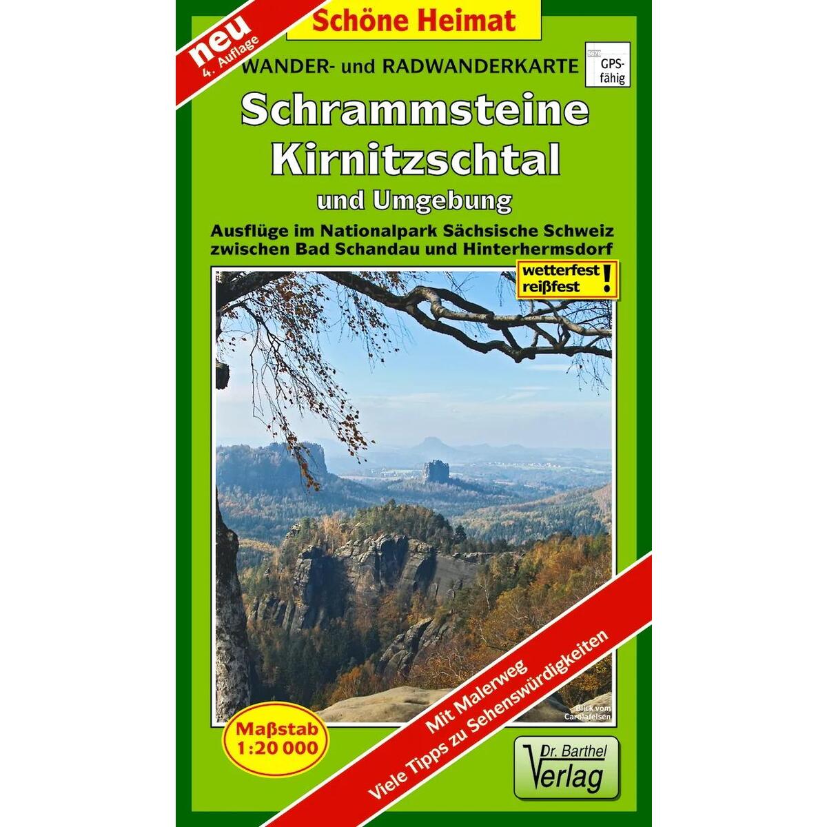 Wander- und Radwanderkarte Schrammsteine, Kirnitzschtal und Umgebung 1 : 20 000 Wander- und Radwanderkarte Schrammsteine, Kirnitzschtal und Umgebung 1 : 20 000 von Barthel Dr.