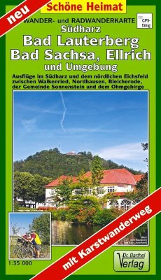 Wander- und Radwanderkarte Südharz, Bad Lauterberg, Bad Sachsa, Ellrich und Umgebung von Barthel