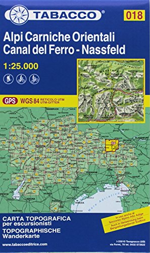 Wanderkarte 18 Alpi Carniche Orientali / Canal del Ferro: 1:25000 (Carte topografiche per escursionisti, Band 18) Wanderkarte 18 Alpi Carniche Orientali / Canal del Ferro: 1:25000 (Carte topografiche per escursionisti, Band 18)