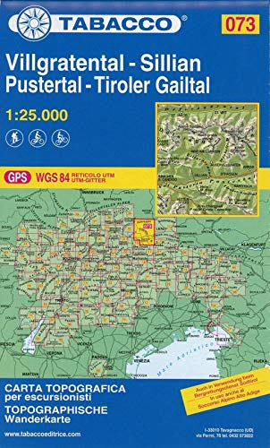 Wanderkarte 73 Villgratental-Sillian- Pustertal-Tiroler Gailtal 1:25 000 (Carte topografiche per escursionisti, Band 73) von Tabacco editrice