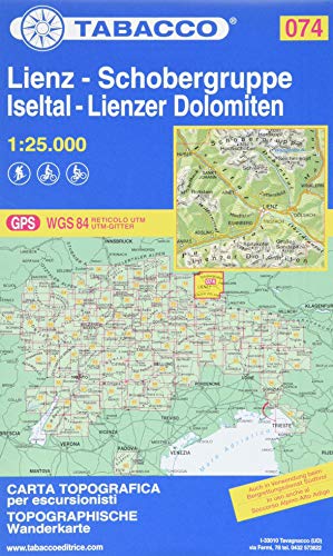Wanderkarte 74 Lienz-Schobergruppe-Iseltal-Lienzer Dolomiten 1:25 000 (Carte topografiche per escursionisti, Band 74) von Tabacco editrice