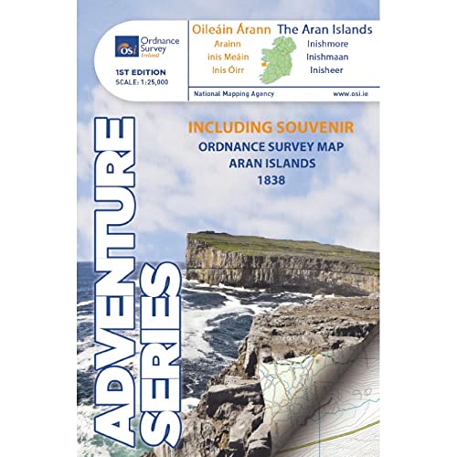 Wanderkarte Aran Island: Including Souvenir Ordnance Survey Map Aran Islands 1838 (Adventure Series)