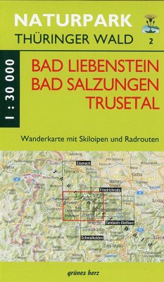 Wanderkarte Bad Liebenstein, Bad Salzungen, Trusetal von Grünes Herz