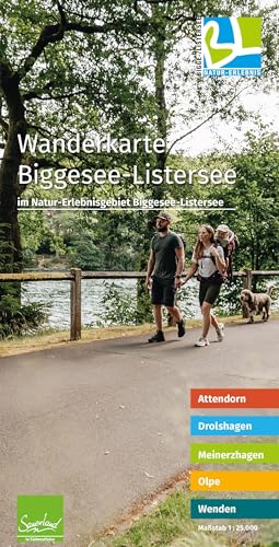 Wanderkarte Biggesee-Listersee: im Natur-Erlebnisgebiet Biggesee-Listersee Wanderkarte Biggesee-Listersee: im Natur-Erlebnisgebiet Biggesee-Listersee von grünes herz