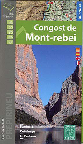Wanderkarte Congost de Mont-rebei von alpina