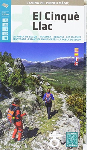 Wanderkarte El Cinque Llac 1:25 000: Rundwanderweg in den Pyrenäen von EDITORIAL ALPINA, SL