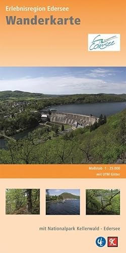 Wanderkarte Erlebnisregion Edersee: mit Nationalpark Kellerwald - Edersee von Grünes Herz