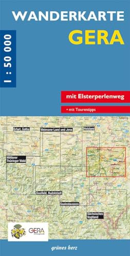 Wanderkarte Gera: Mit Elsterperlenweg Wanderkarte Gera: Mit Elsterperlenweg von grünes herz