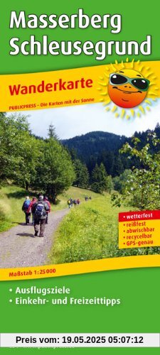 Wanderkarte Masserberg: Mit Ausflugszielen, Einkehr- & Freizeittipps, wetterfest, reißfest, abwischbar, GPS-genau. 1:25000