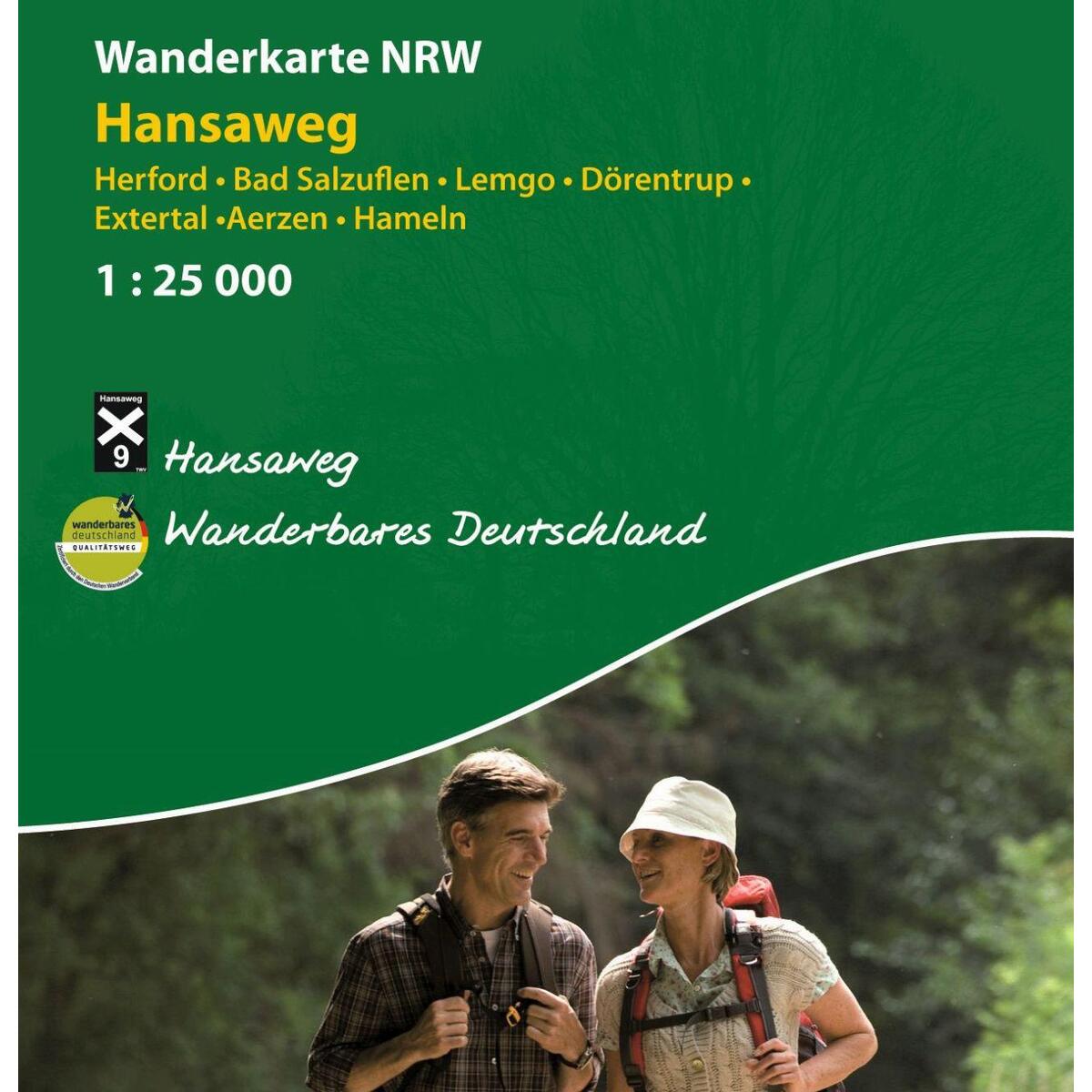 Wanderkarte NRW: Hansaweg 1 : 25000 Wanderkarte NRW: Hansaweg 1 : 25000 von Bonifatius GmbH