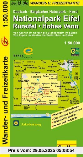 Wanderkarte Naturpark Eifel Rureifel 1:50 000 Wanderkarte Naturpark Eifel Rureifel 1:50 000
