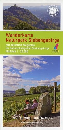 Wanderkarte Naturpark Siebengebirge: Mit aktuellen Wegeplan im Naturschutzgebiet Siebengebirge. Maßstab 1:25.000