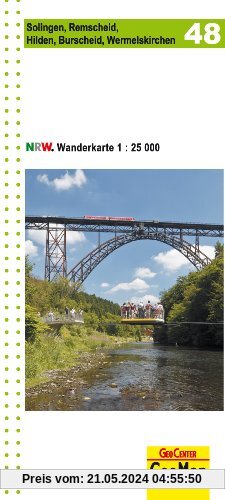 Wanderkarte Nordrhein-Westfalen 48 Solingen 1:25 000 (Geo Map)