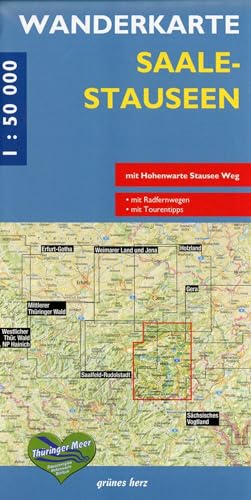 Wanderkarte Saalestauseen: Mit Orlasenke, Plothener Teiche, Südlicher Rennsteig. Mit Hohenwarte-Stausee-Weg. Offizielle Wanderkarte des Saale-Orla-Kreises. Maßstab 1:50.000. (Wanderkarten 1:50.000)