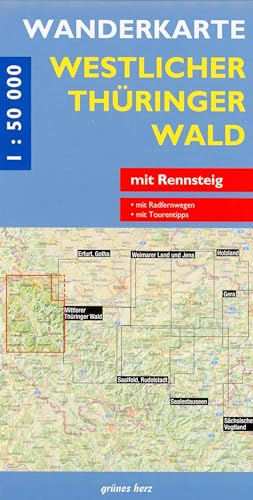 Wanderkarte Westlicher Thüringer Wald: mit Rennsteig (Wanderkarten 1:50.000)