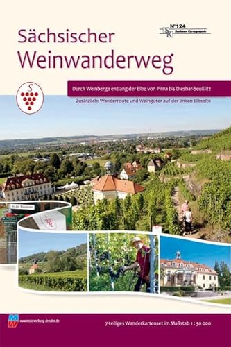 Wandertourenführer Sächsischer Weinwanderweg: 7-teiliges Wanderkartenset