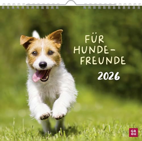 Wandkalender 2026: Für Hundefreunde: Hundekalender mit niedlichen Hundefotos und Zitaten für Hundeliebhaber. Monatskalender zum Aufhängen von Groh