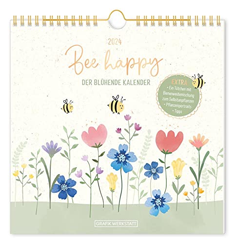 Bee Happy Wandkalender 2024