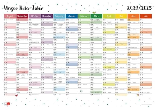 Wandkalender: Unser Kita-Jahr 2024/25 (Klett Kita Arbeitshilfen) von Klett Kita GmbH