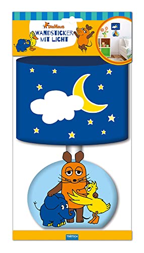 Wandsticker "Die Maus" mit Licht: 19 x 35 cm: Sticker Aufkleber Nachtlicht