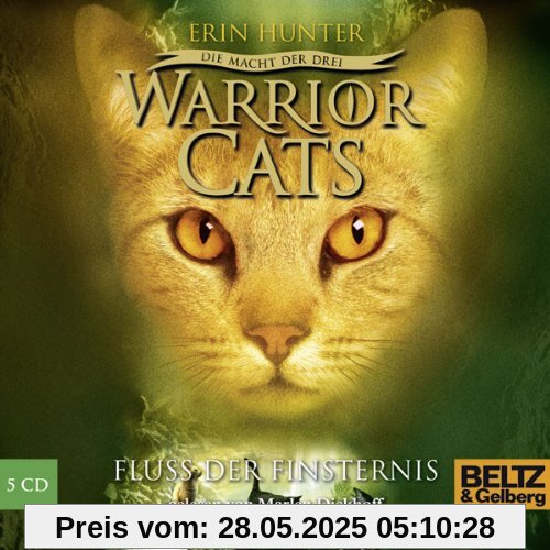 Warrior Cats - Die Macht der drei. Fluss der Finsternis: Gelesen von Marlen Diekhoff, 5 CDs in der Multibox, 6 Std. 48 Min.