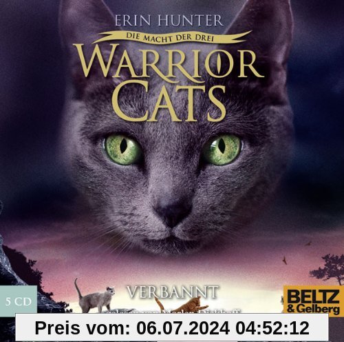 Warrior Cats - Die Macht der drei. Verbannt: III, Folge 3, gelesen von Marlen Diekhoff, 5 CDs in der Multibox, 6 Std. 13 Min.