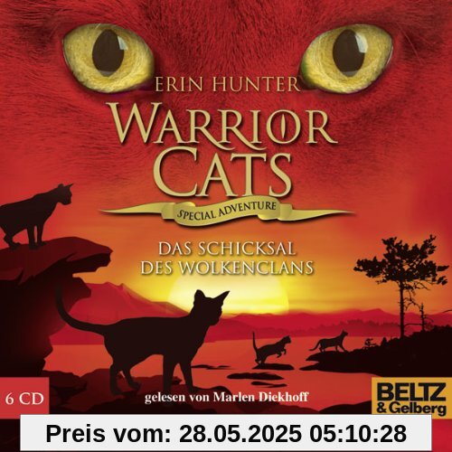 Warrior Cats - Special Adventure. Das Schicksal des WolkenClans: Gelesen von Marlen Diekhoff, 6 CDs in der Multibox, 7 Std. 49  Min. (Beltz & Gelberg - Hörbuch)