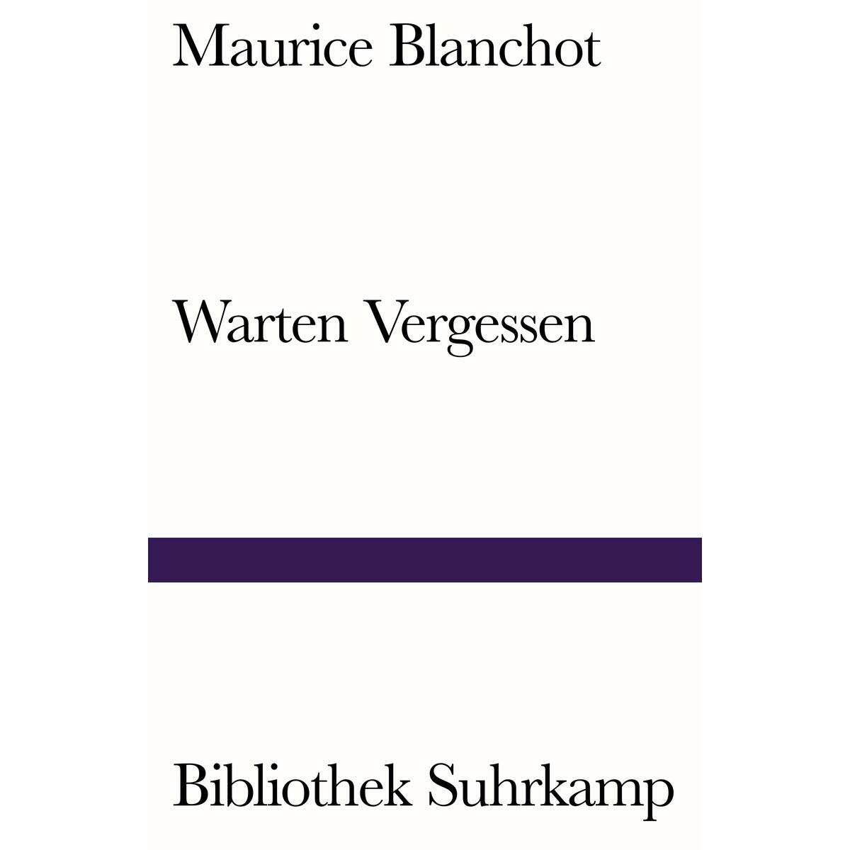 Warten Vergessen von Suhrkamp Verlag