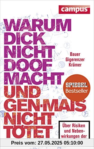 Warum dick nicht doof macht und Genmais nicht tötet: Über Risiken und Nebenwirkungen der Unstatistik Warum dick nicht doof macht und Genmais nicht tötet: Über Risiken und Nebenwirkungen der Unstatistik