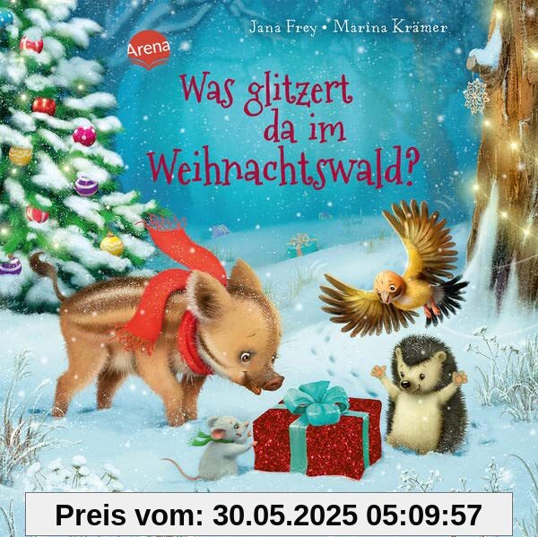 Was glitzert da im Weihnachtswald?: Pappbilderbuch zu Weihnachten mit Ausklappseiten und Stanzungen ab 2 Jahren