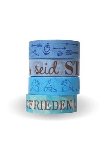 Washi Tapes Set Himmelblau: »Suche den Frieden und jage ihm nach!«