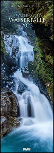 Wasserfälle 2023 - Foto-Kalender - King-Size - 34x98 - Waterfalls - Natur: Waterfalls
