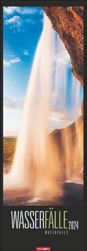 Wasserfälle Kalender 2024. XXL Hochformat mit spektakulären Wasserfällen, fotografiert von international ausgezeichneten Fotografen. Länglicher Kalender mit traumhaften Naturfotos. 34x98 cm Hochformat von Weingarten