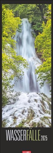 Wasserfälle Kalender 2025: XXL Hochformat mit spektakulären Wasserfällen, fotografiert von international ausgezeichneten Fotografen. Länglicher Kalender mit traumhaften Naturfotos. 34x98 cm Hochformat von Weingarten