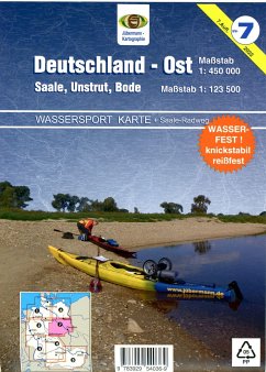 Wassersport-Karte / Deutschland Ost für Kanu- und Rudersport von Jübermann, E