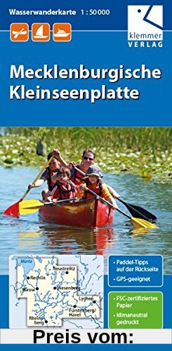 Wasserwanderkarte Mecklenburgische Kleinseenplatte: Maßstab 1:50.000, GPS geeignet, Paddel-Tipps auf der Rückseite
