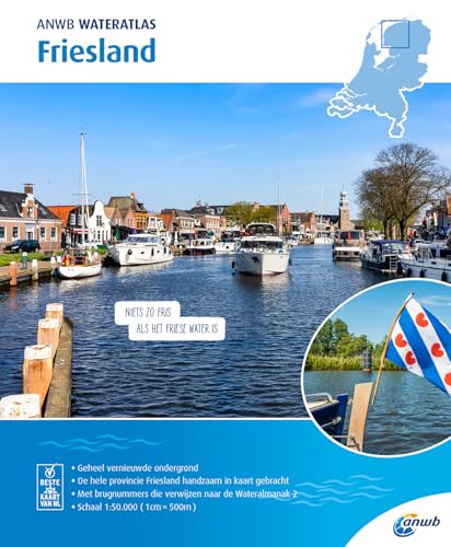 Wateratlas Friesland 1:50 000 (ANWB waterkaart)