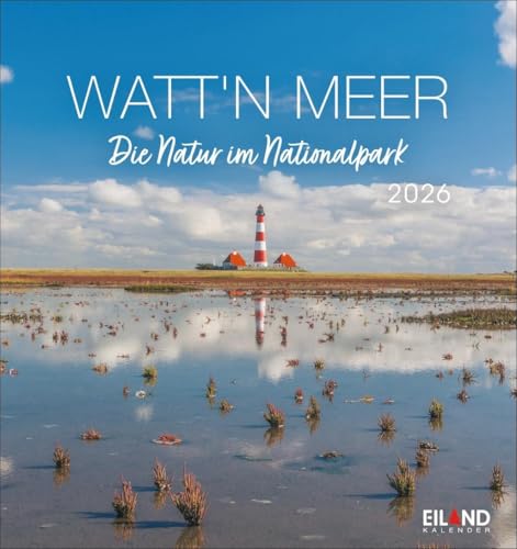 Watt'n Meer Postkartenkalender 2026 - Die Natur im Nationalpark: Der Nationalpark Wattenmeer in einem Fotokalender im Postkartenformat. Kleiner ... 12 Postkarten. (Postkartenkalender Eiland) von Eiland