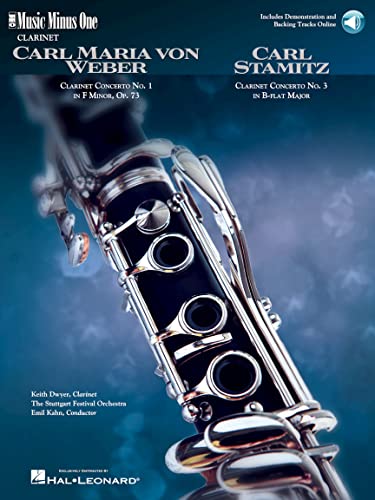 Weber: Concerto No. 1 in F Minor Op. 73 & Stamitz: Concerto No. 3 in B Flat for Clarinet (Music Minus): Music Minus One Clarinet
