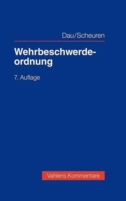 Wehrbeschwerdeordnung (Vahlens Kommentare)