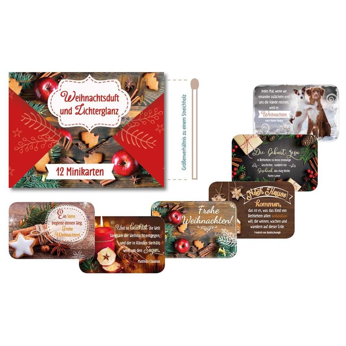 Weihnachtduft und Lichterglanz. 12 Minikarten Weihnachtduft und Lichterglanz. 12 Minikarten von Brunnen-Verlag GmbH