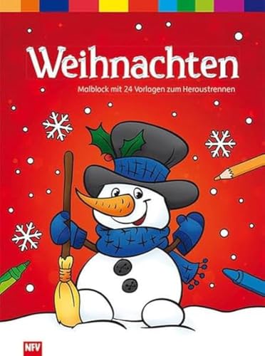 Weihnachten: Malblock mit 24 Vorlagen zum Heraustrennen