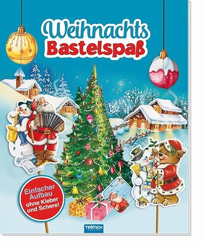 Weihnachts-Bastelspass: Einfacher Aufbau ohne Kleber und Schere, VE: 5