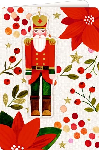 Weihnachtskarte mit Anhänger: Nussknacker - Festliche Weihnachten: Doppelgrußkarte mit Glitter und Goldfolie von Coppenrath Verlag GmbH & Co. KG